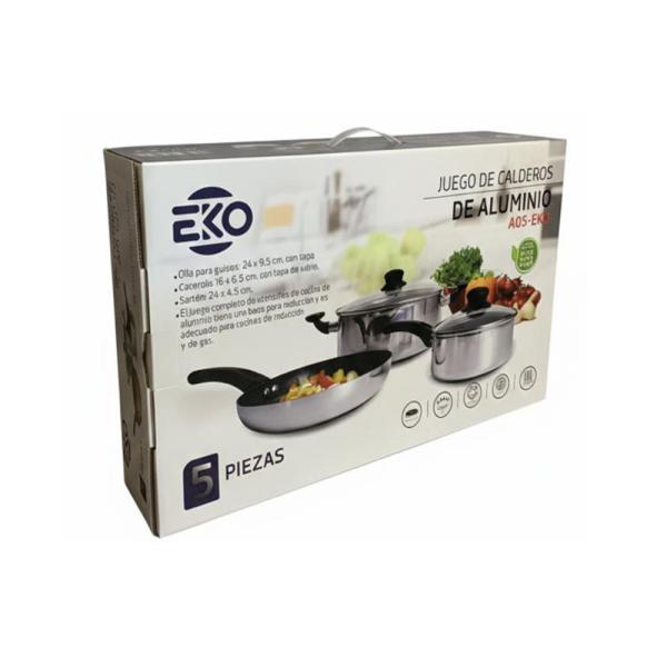 Juego de Calderos Eko 5 piezas