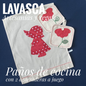 Pañitos de Cocina con dos agarraderas a juego