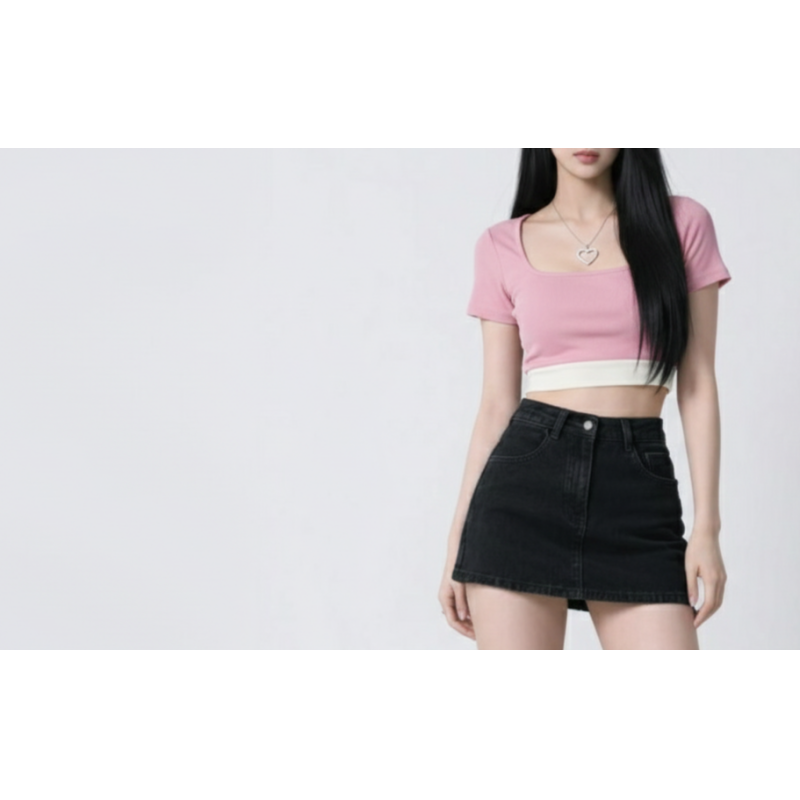 Blusa Rosa corta