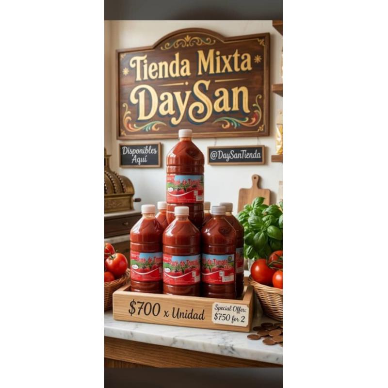 Puré de tomate 1 ltrs