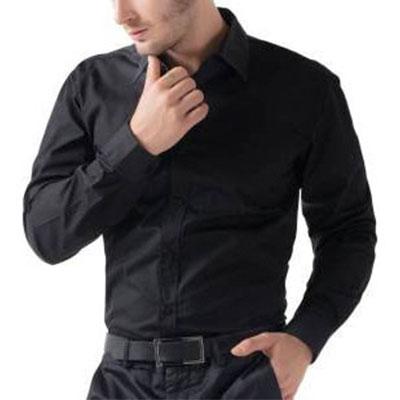 Camisa mangas largas negra talla XL