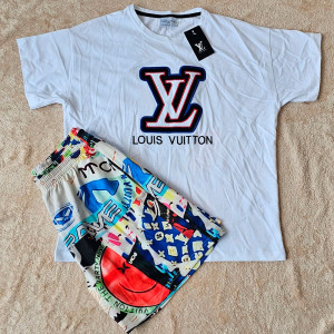 Conjunto Louis Vuitton Pulóver Blanco 