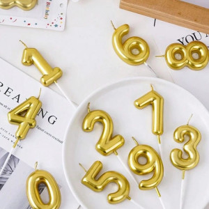 Vela Dorada en forma de Numeros