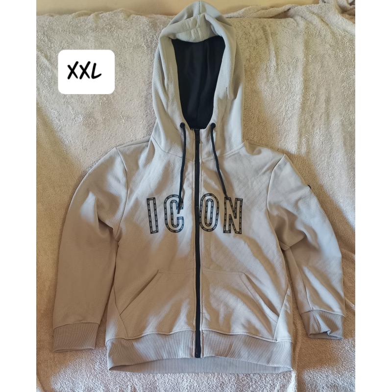 Chaqueta Hombre Icon Crema Con Capucha